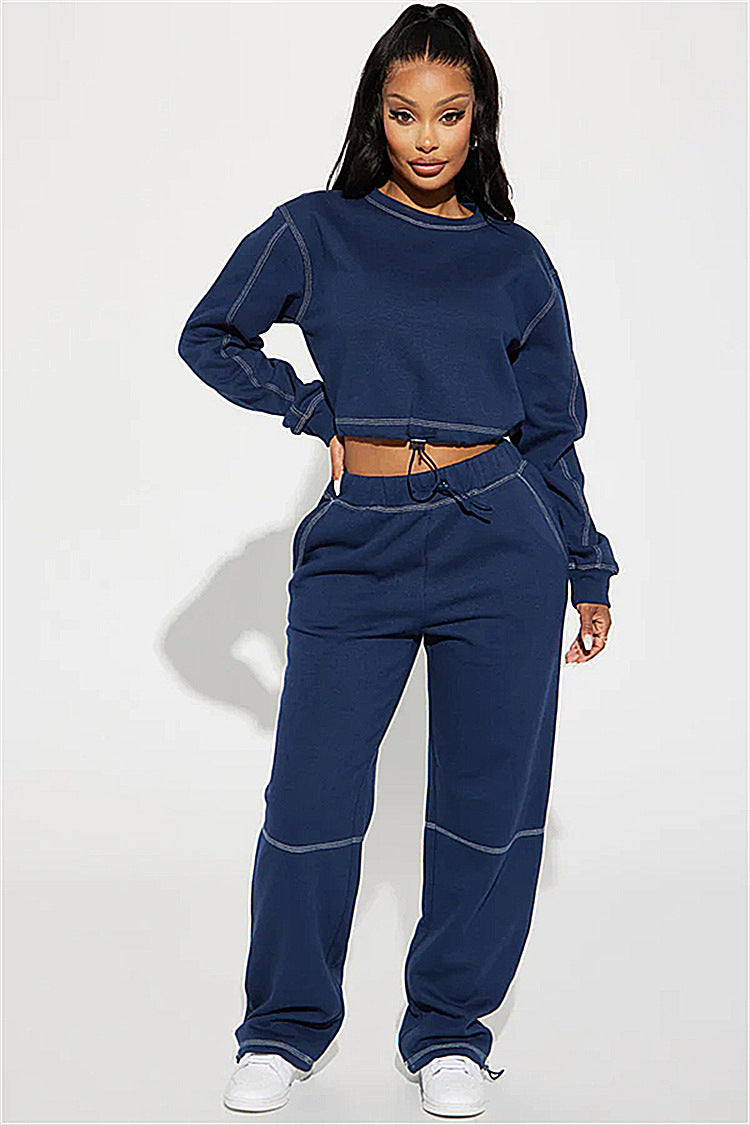 Damen sportliches Cropped-Fleece-Top mit halbem Reißverschluss Drune