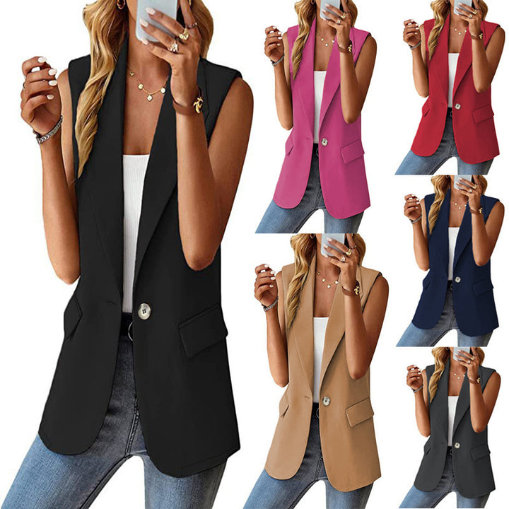 Damen Ärmelloser Blazer Drune