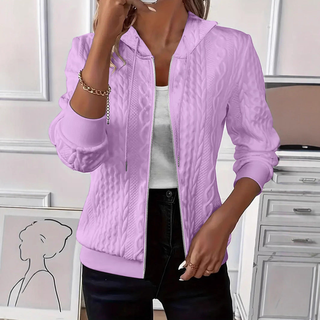Damen Sportliche Strickjacke mit Kapuze Drune