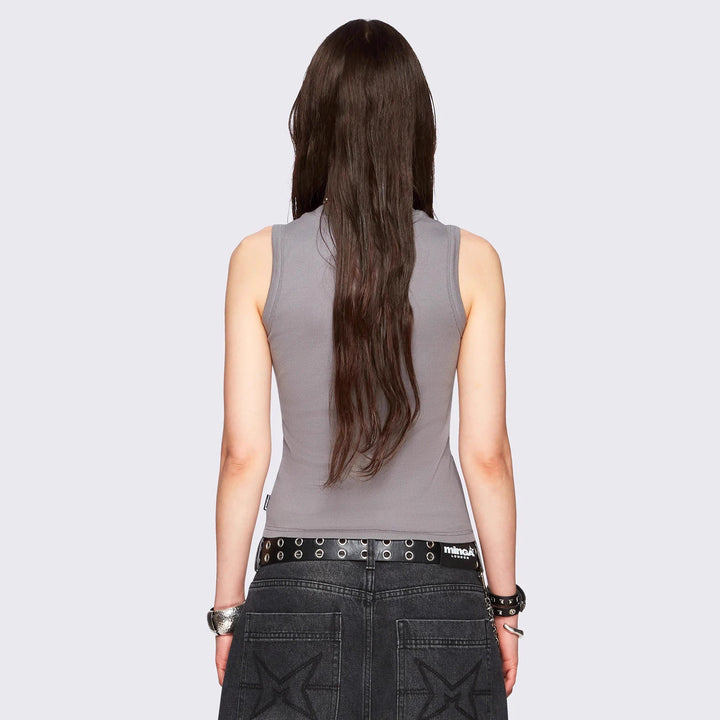 Damen Figurbetontes Top mit grafischem Design Drune