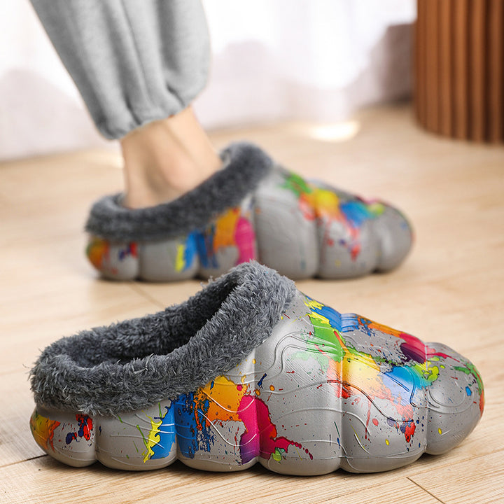Damen Gemütliche Hausschuhe mit warmem Fleece-Futter und rutschfester Sohle Drune