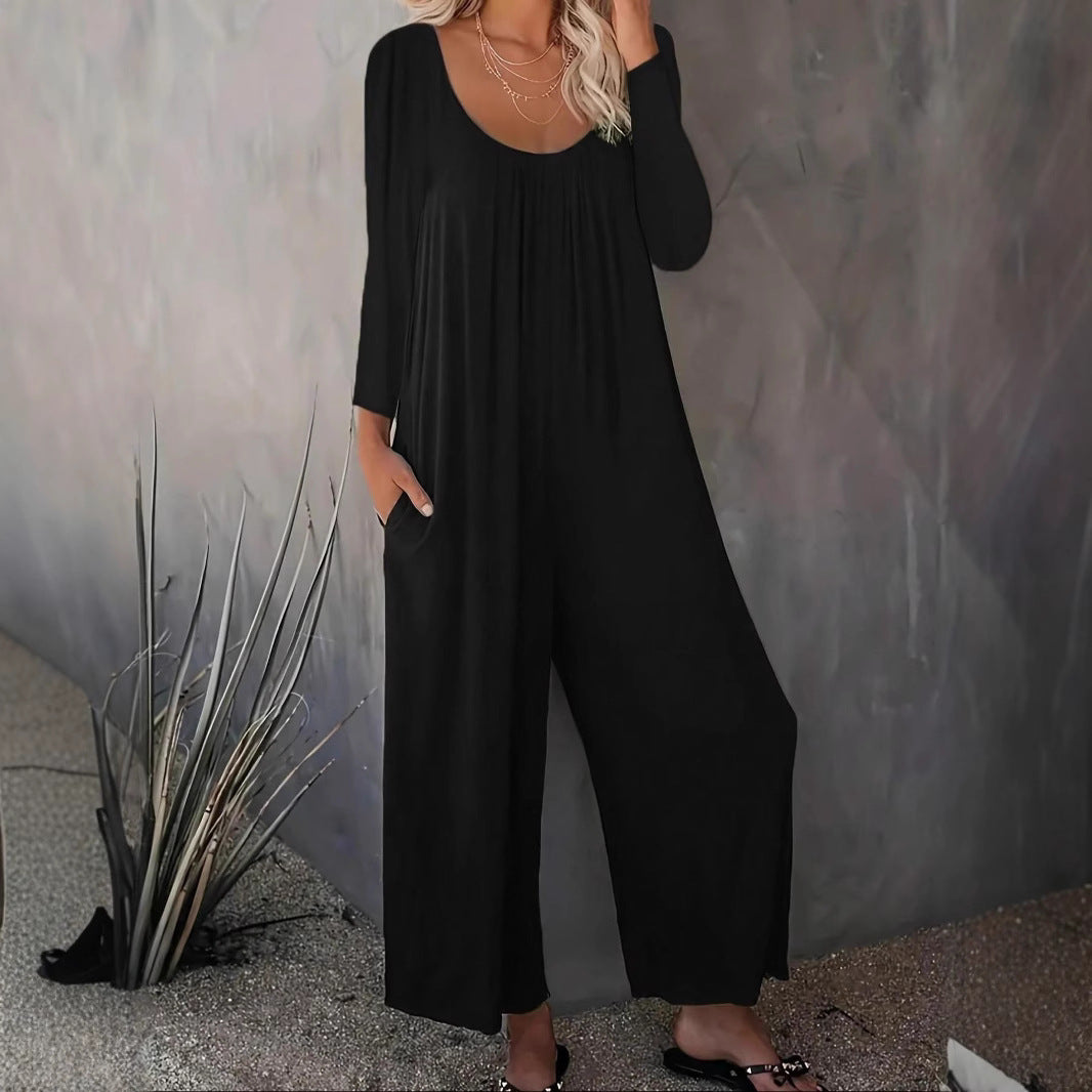 Damen Weitgeschnittenes Jumpsuit mit praktischen Taschen und modernem Schnitt Drune