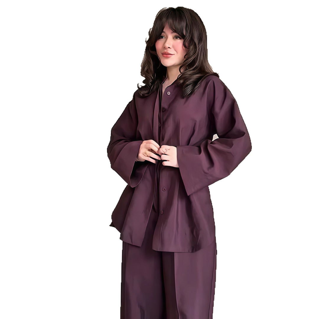 Damen Legere Overalls mit weiten Ärmeln und Knopfverschluss Drune