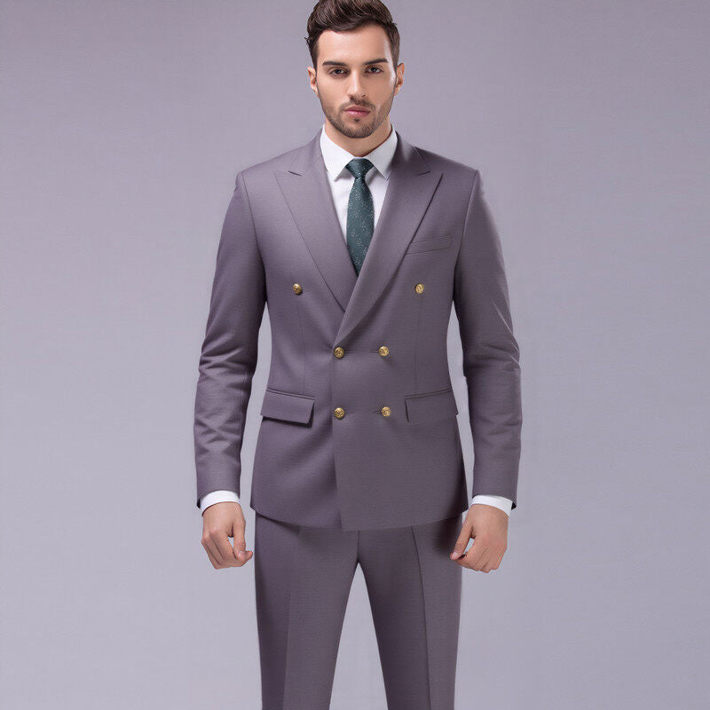 Herren nan doppelreihiges Abend-Sakko mit Zierknöpfen, schmaler Silhouette und eleganter Verarbeitung Drune
