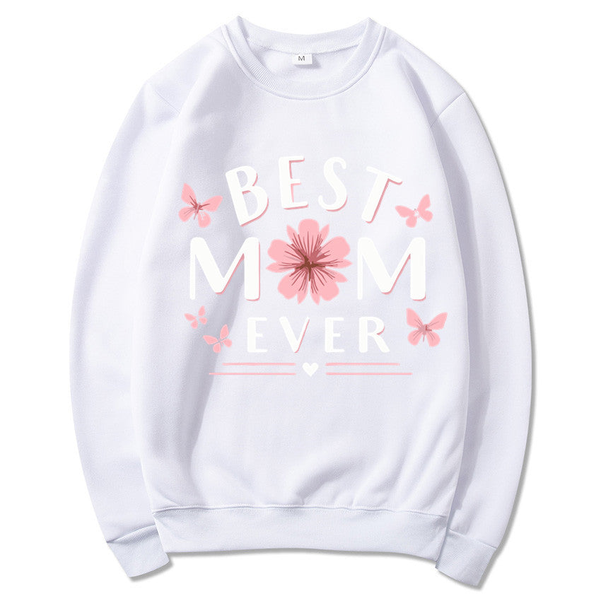 Damen Sweatshirt mit verspieltem Lieblingsspruch und floralem Design Drune