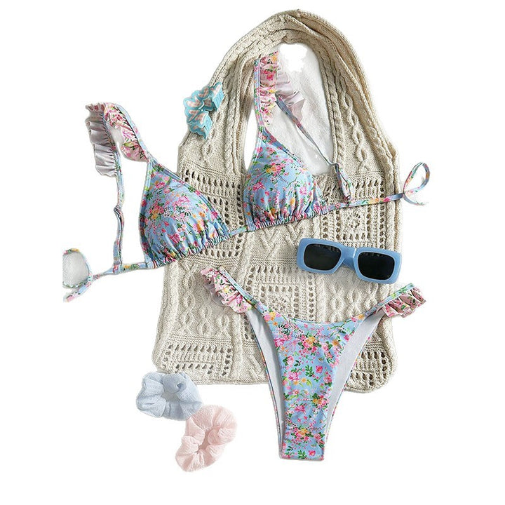 Damen Bikini-Set mit verspieltem Rüschen Detail Drune