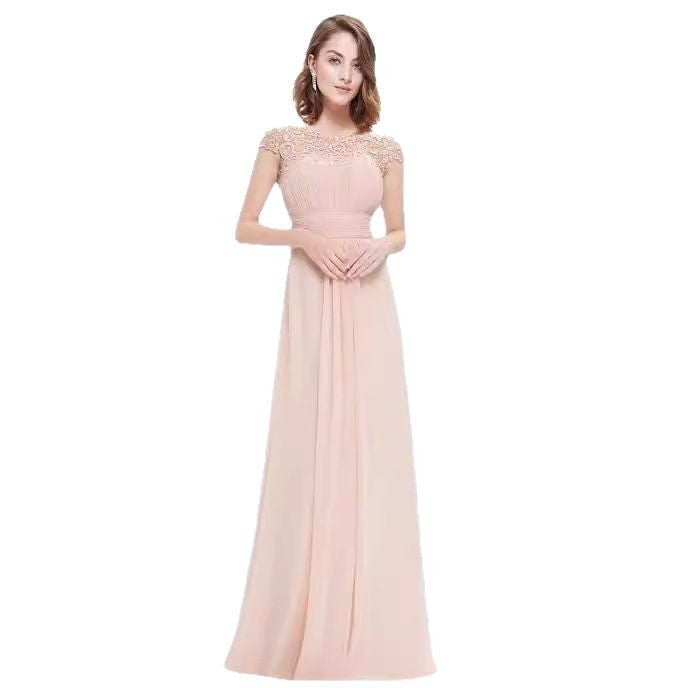 Damen Elegantes Abendkleid mit Spitzenoberteil und fließendem Rock Drune