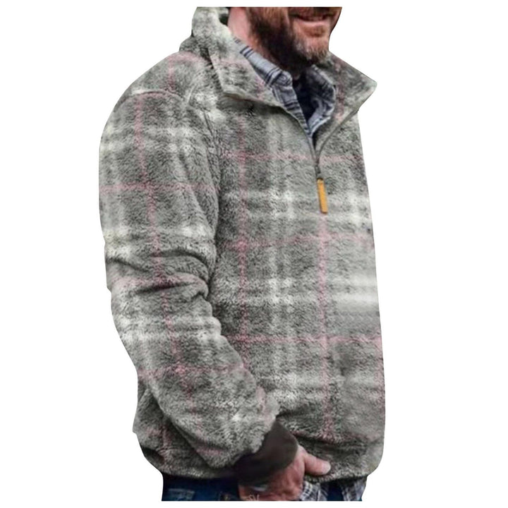 Herren Pulloverjacke mit farbenfrohem, geometrischem Design und praktischer Brusttasche Drune