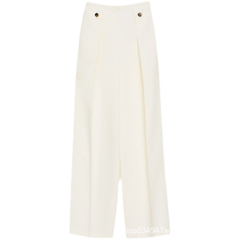 Damen Weit geschnittene Luxe-Hose mit klassischen Falten Drune