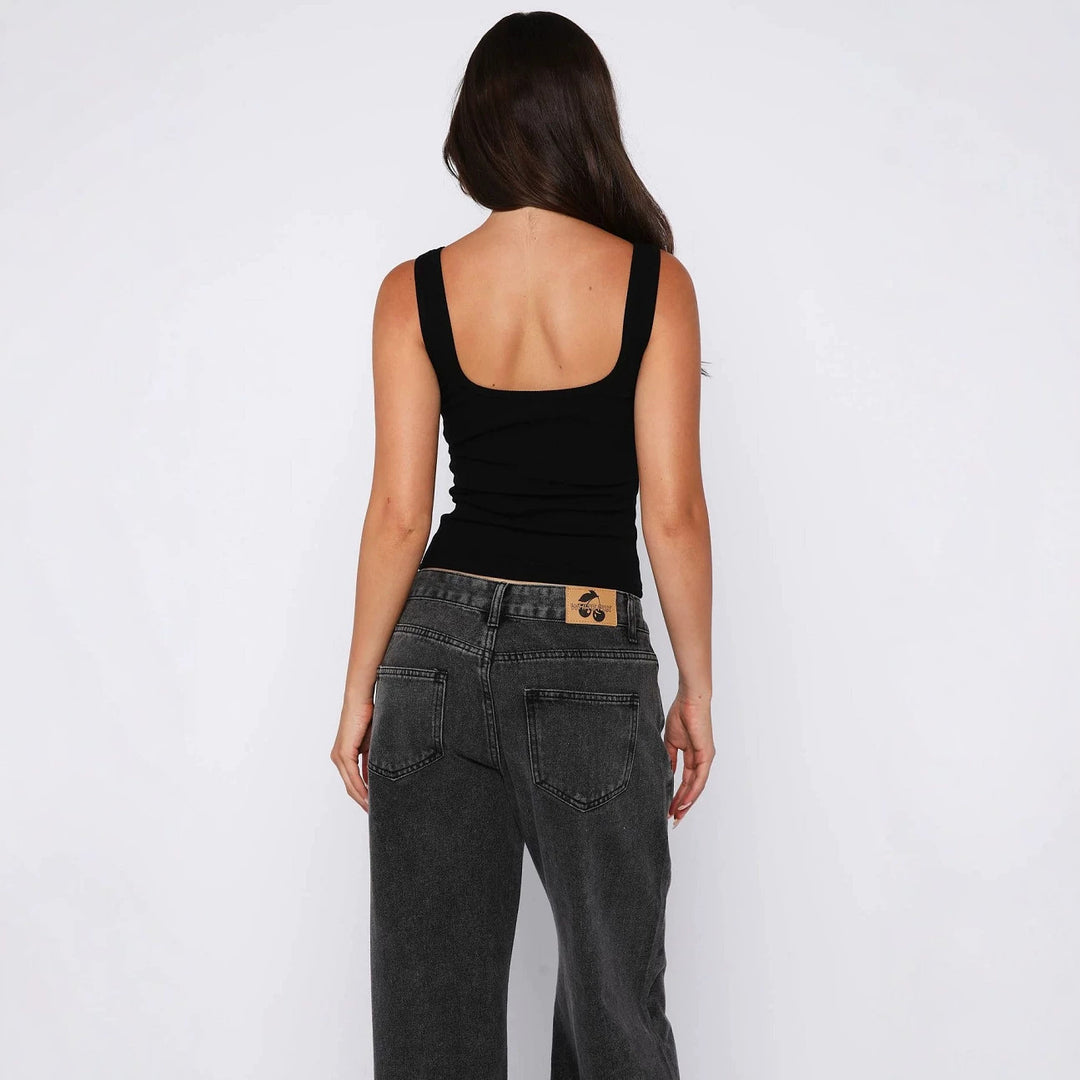 Damen Elegantes Trägershirt mit verschönernden Details Drune