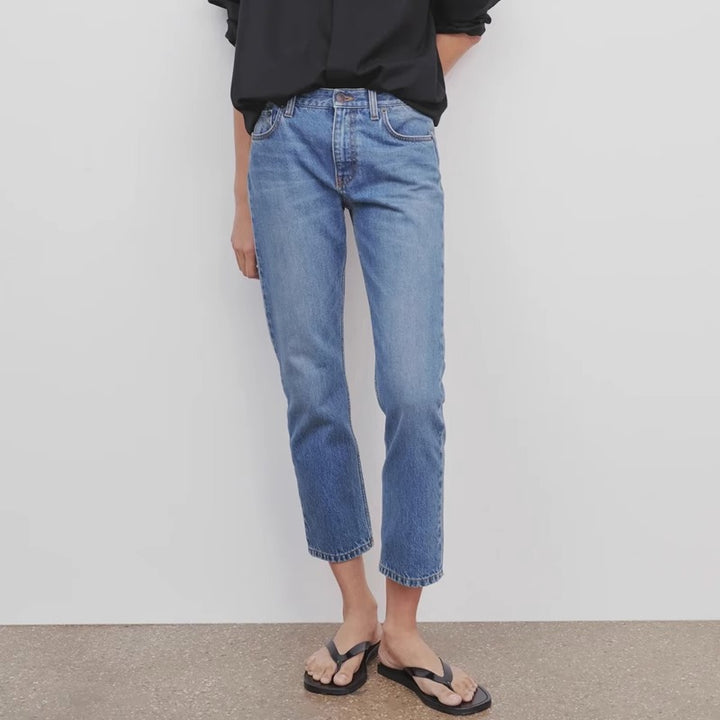 Damen High-Waist Jeans im lässigen Schnitt Drune
