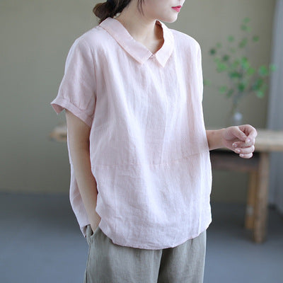 Drune | Leinen Vintage Bluse für Damen - Stilvolle und Bequeme Bluse