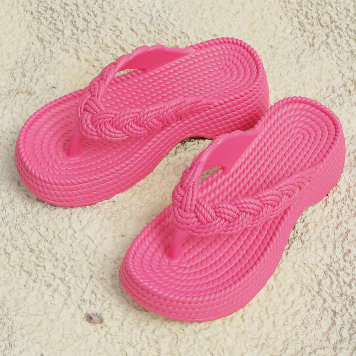 Damen Flip-Flops mit geflochtenem Riemen Drune