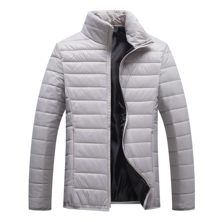 Drune | Herren Winter Steppjacke mit vorderem Reißverschluss und Stehkragen