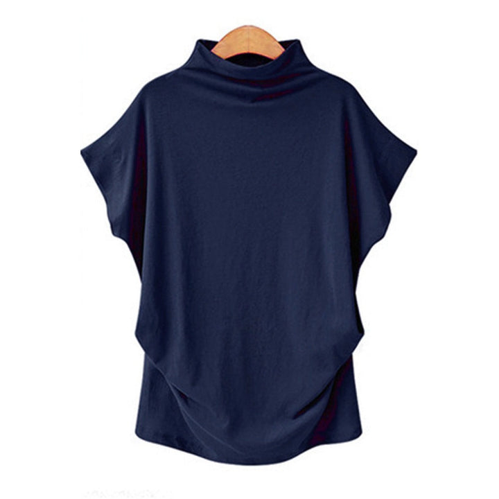 Damen Drapiertes Oversize-Top Stehkragen