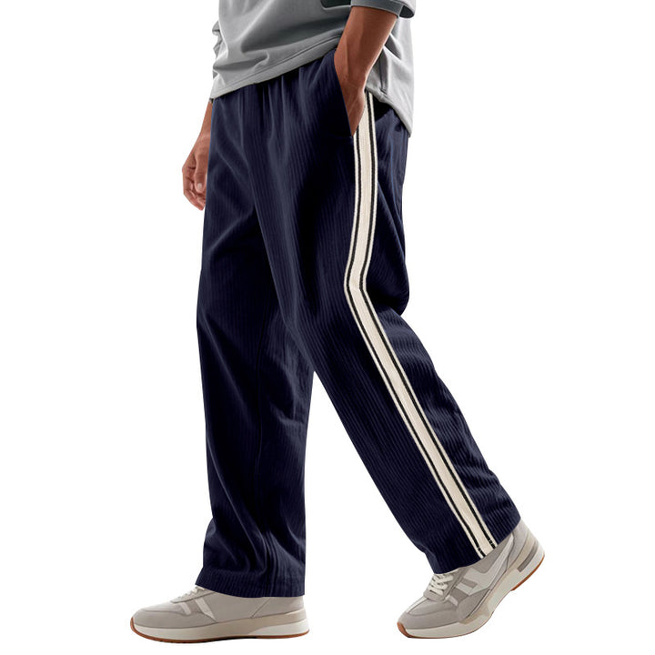 Herren Sportliche Freizeithose mit seitlichen Streifen Drune