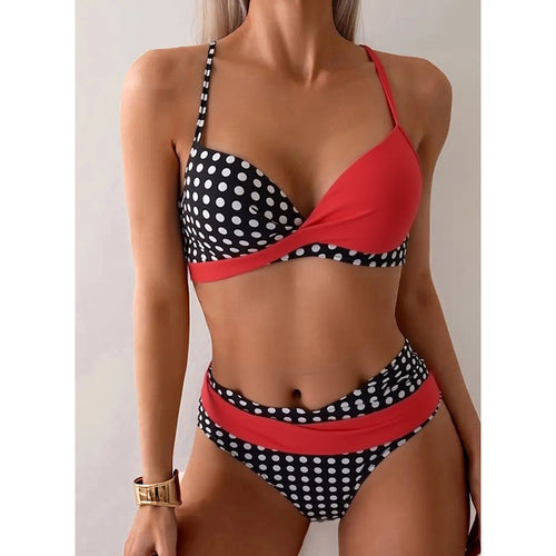 Damen Zweiteiliges Bikini-Set mit verspieltem Wickeldesign Drune