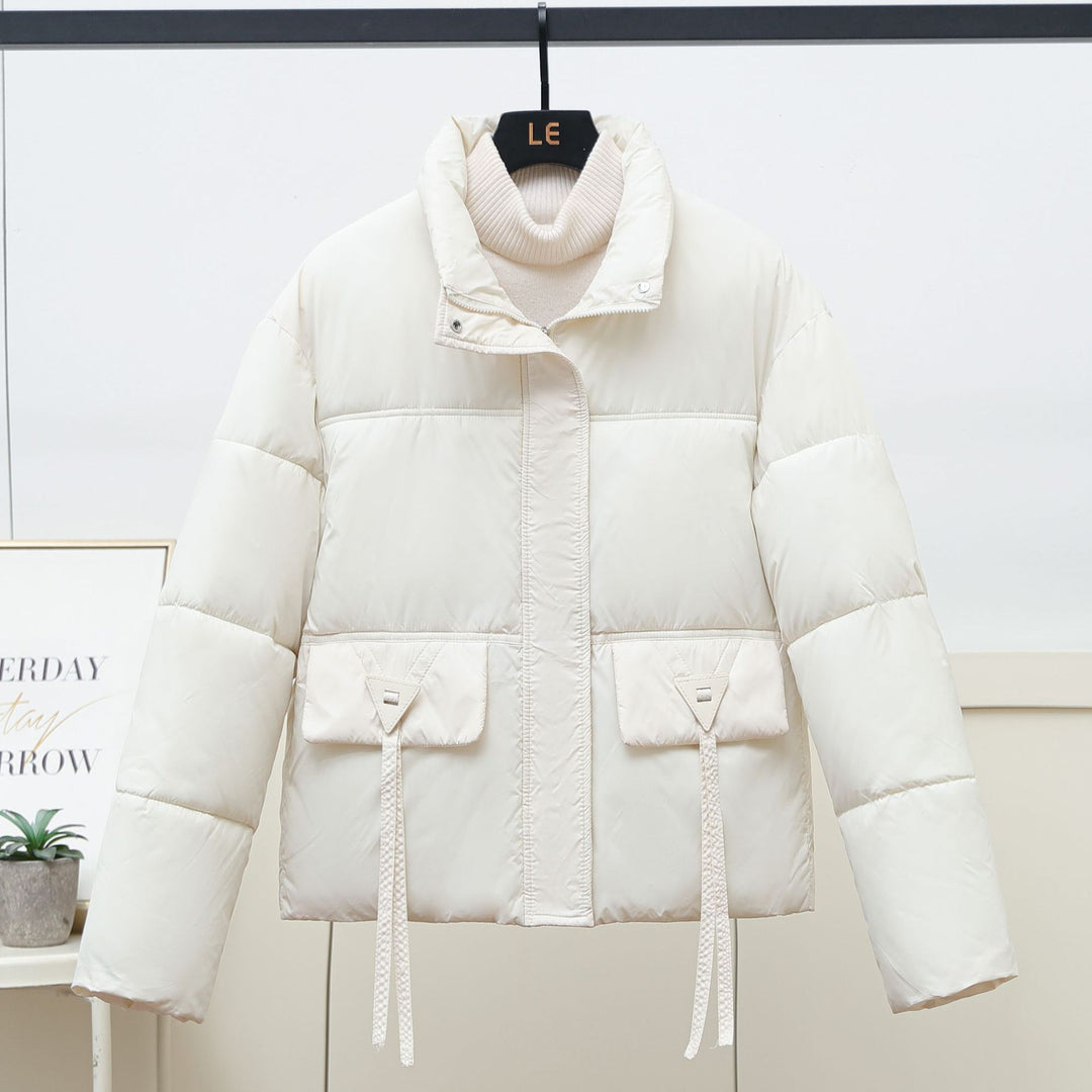 Damen gesteppte Übergangsjacke mit hohem Kragen und modernen praktischen Taschen Drune