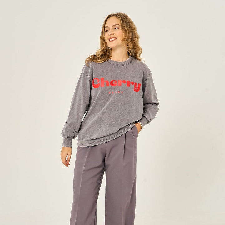Damen lässiges Sweatshirt mit kreativem Schriftzug und angenehmem Tragekomfort Drune