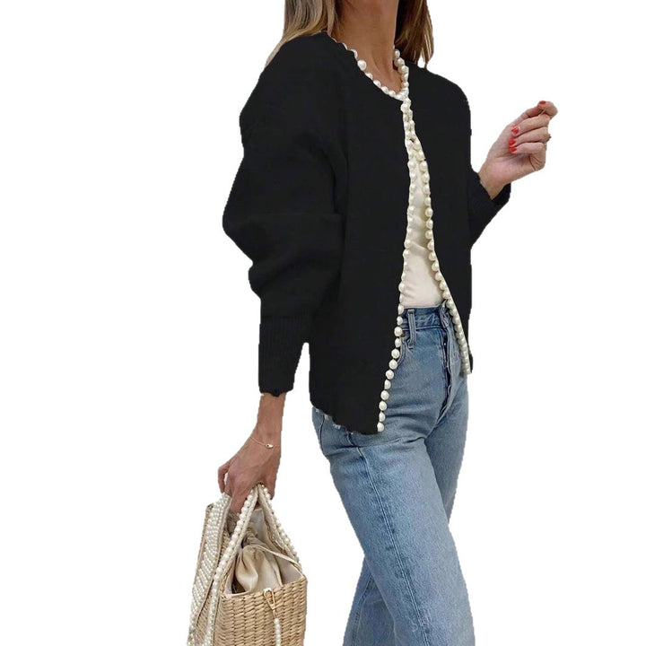 Damen Strickjacke mit Perlenverzierung und elegantem Schnitt Drune