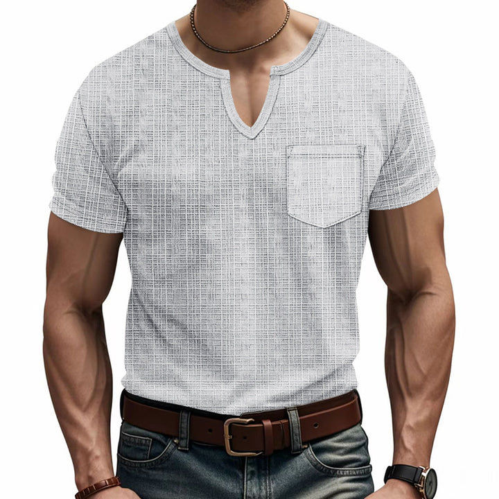 Herren Kurzarmshirt mit Struktur und Brusttasche Drune