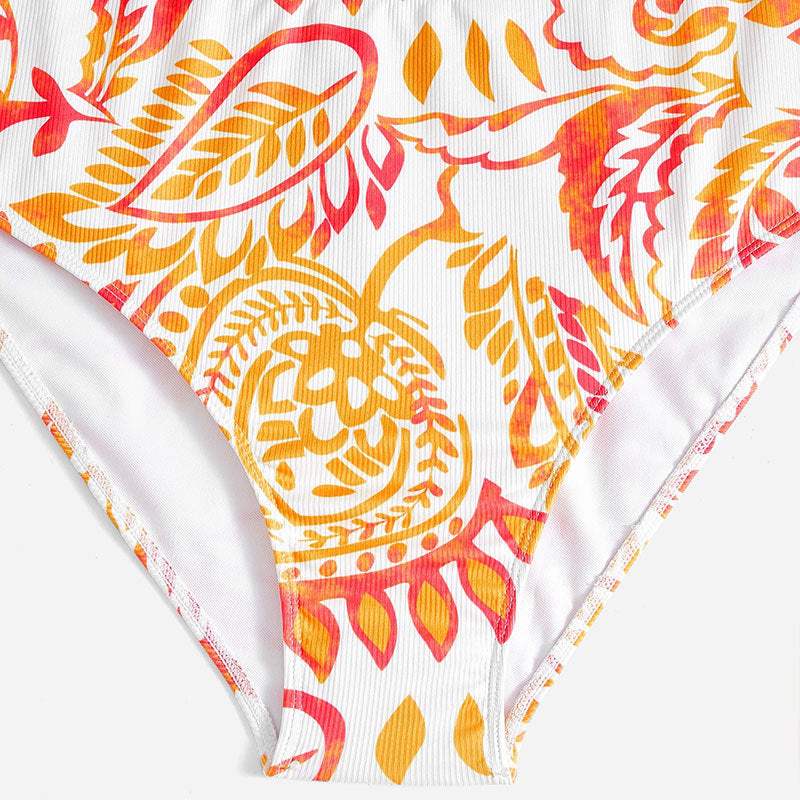 Damen Triangel-Bikini-Set mit verstellbaren Trägern und modischem Muster Drune