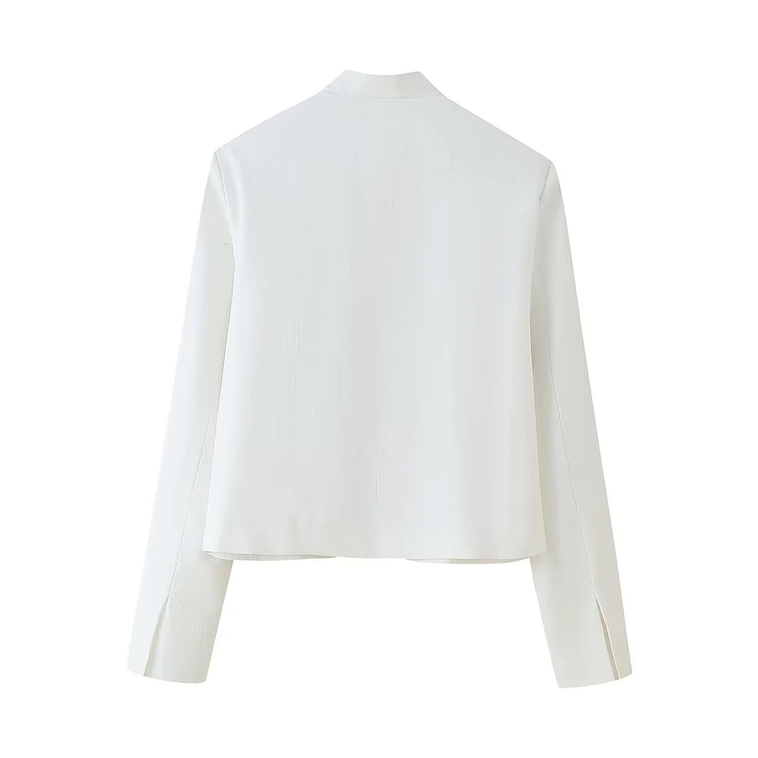 Damen elegante gestickte Blazerjacke mit floralem Design Drune