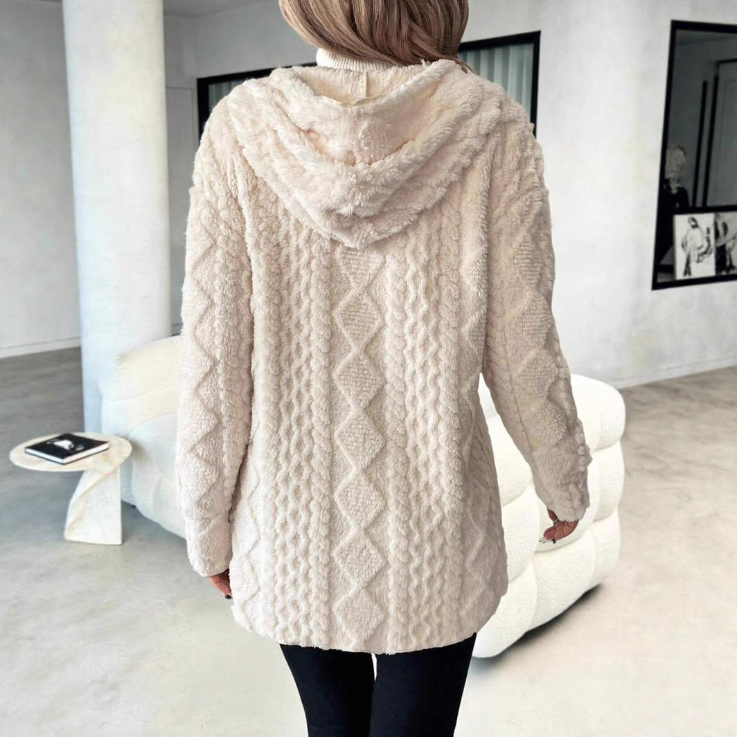 Damen Fleece-Jacke mit luxuriösem samtigem Touch Drune