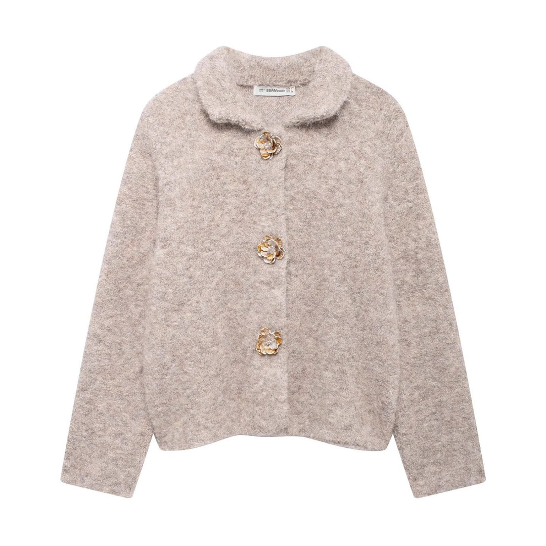 Damen Kochjacke mit dekorativen Knopfdetails Drune