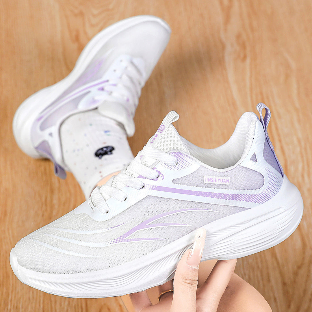 Damen nan atmungsaktiver Lightweight-Laufschuh mit dämpfender Wellen-EVA-Sohle und nahtlosem Mesh-Obermaterial Drune
