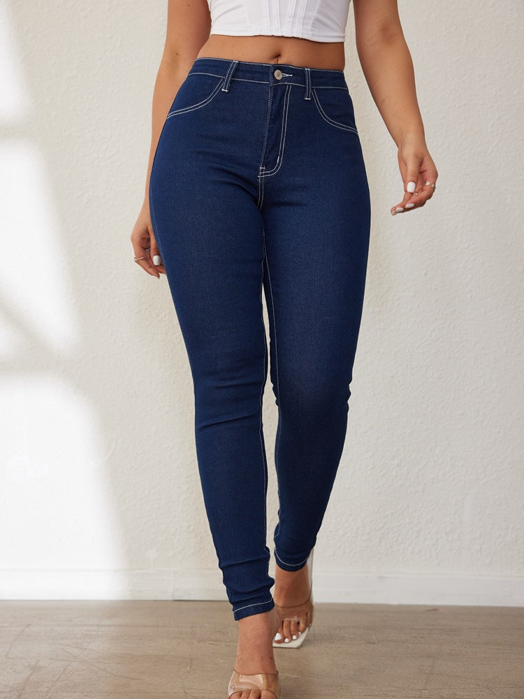 Damen High-Waist Skinny Jeans Drune