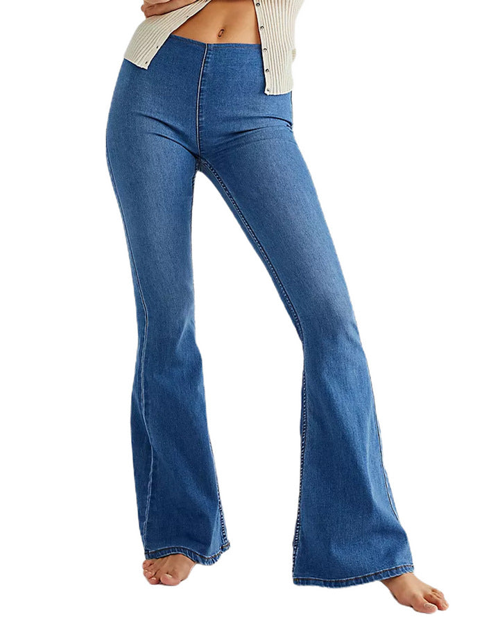 Damen Flared Jeans im lässigen Schnitt mit hohem Bund und formschmeichelnder Silhouette Drune