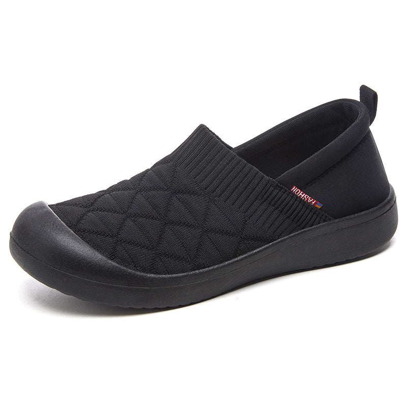 Damen nan gesteppter Komfort-Slipper mit elastischem Sockenkragen und rutschfester Leichtlaufsohle Drune