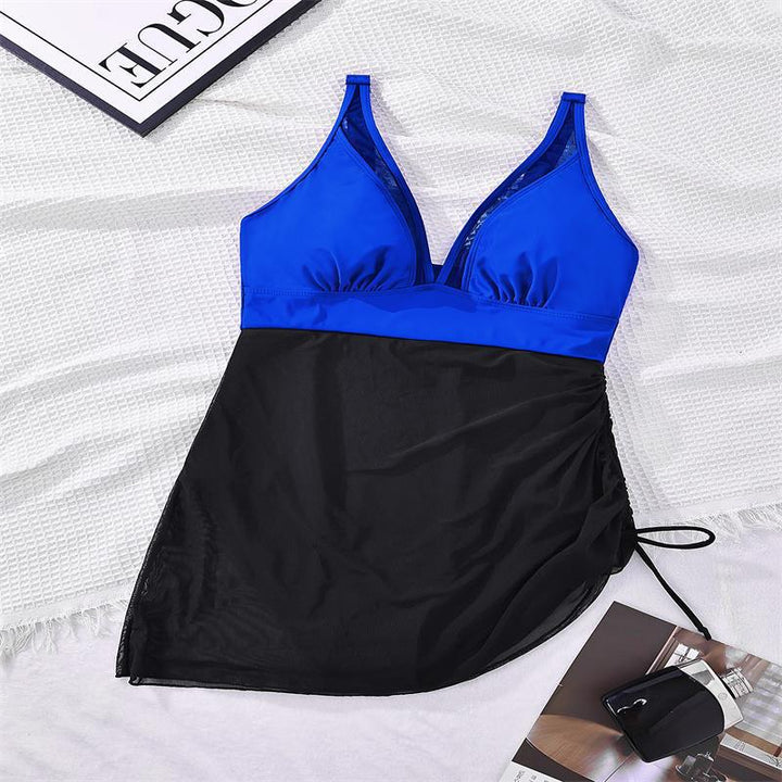 Damen Einteiler Badeanzug mit elegantem Schnitt und praktischer Wickelrock-Option Drune