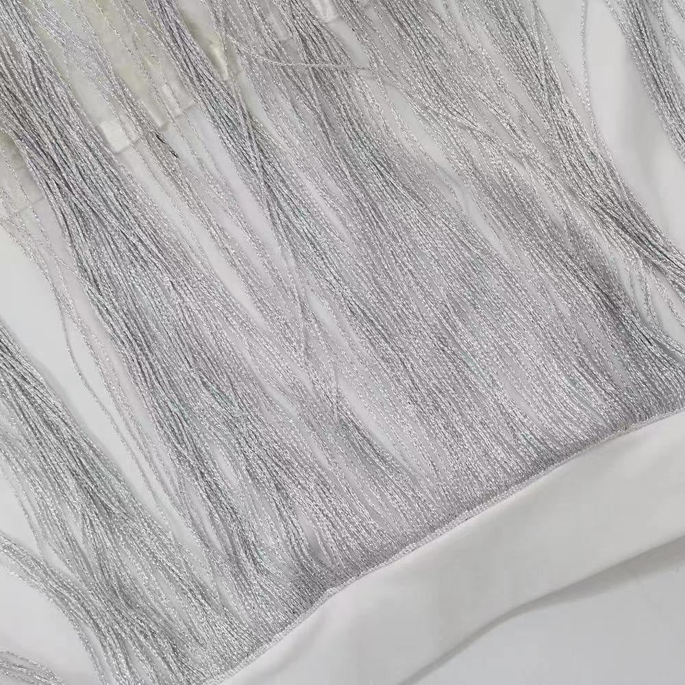 Damen Glamouröser Rock mit funkelnden Pailletten und Federn Drune