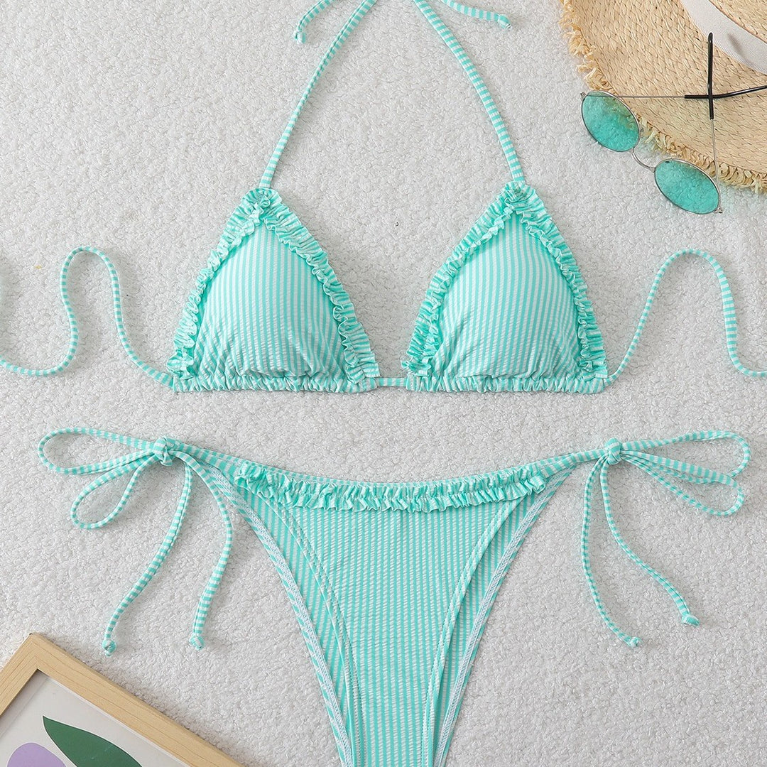 Damen Triangel-Bikini mit lässigen Bindebändern Drune