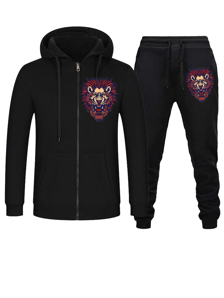 Damen Sweatanzug mit auffälligem Löwenkopf-Design Drune
