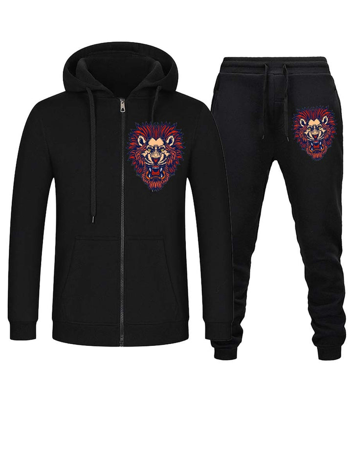 Damen Sweatanzug mit auffälligem Löwenkopf-Design Drune