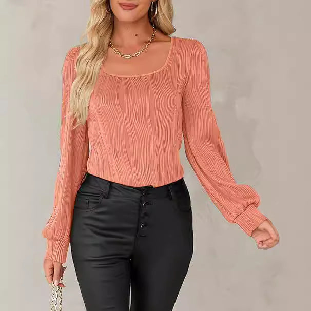 Damen trendiges, gestreiftes Blusenoberteil Drune