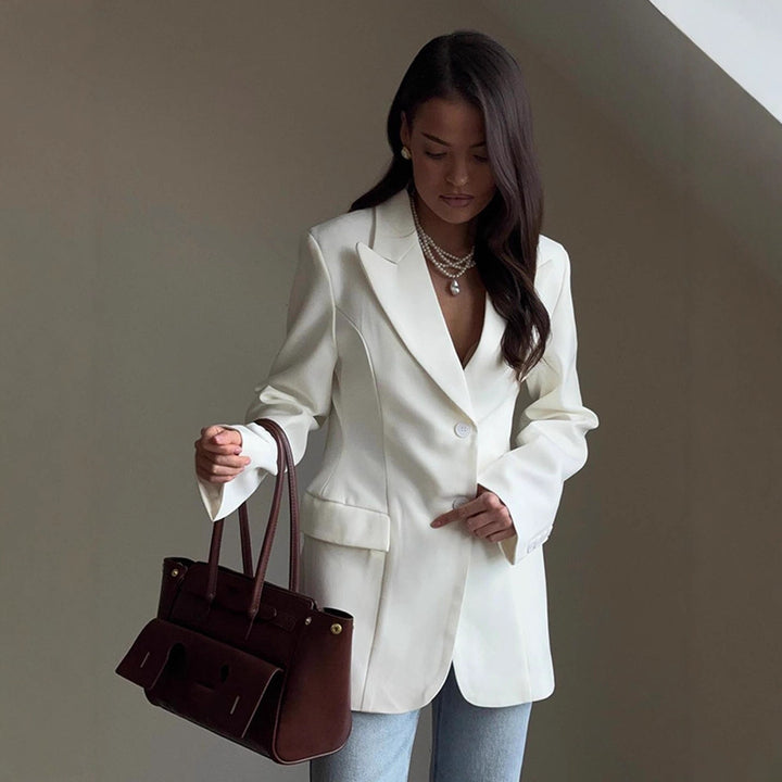 Damen Eleganter Blazer mit tailliertem Schnitt und modernen Details Drune