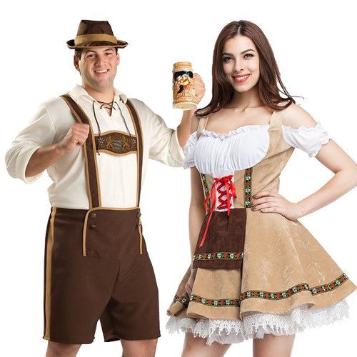 Herren nan Oktoberfest Trachtenkurzhose mit verstellbaren Trägern und bestickter Brustpasse Drune