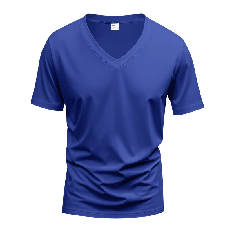 Herren nan V-Ausschnitt Funktionsshirt aus leichtem Interlock mit figurnahem Schnitt Drune