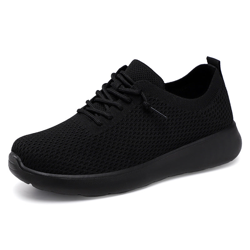 Damen nan atmungsaktiver Strick-Freizeit-Sneaker mit elastischem Schlupfkragen und stoßdämpfender EVA-Komfortsohle Drune