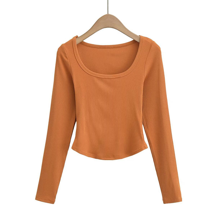 Damen Langarmshirt mit elegantem Rundhalsausschnitt und feiner Rippstruktur Drune