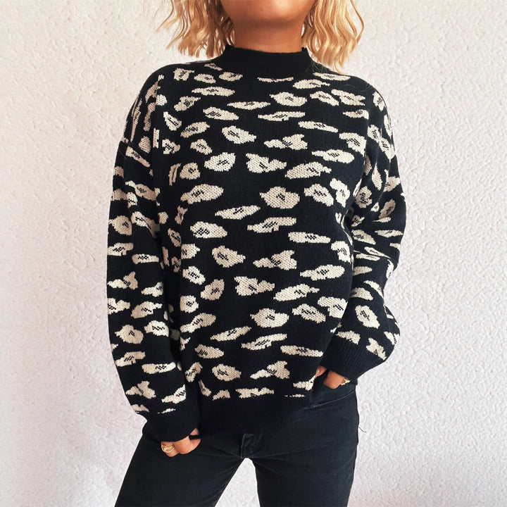 Damen Grobstrickpullover mit modernem Muster und lässigem Schnitt Drune