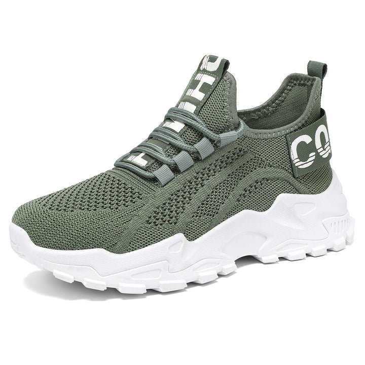 Damen nan nahtloser 3D-Strick Slip-On Sneaker mit elastischem Schlupfschaft, gepolsterter Fersenlasche und griffiger Hybridprofilsohle Drune