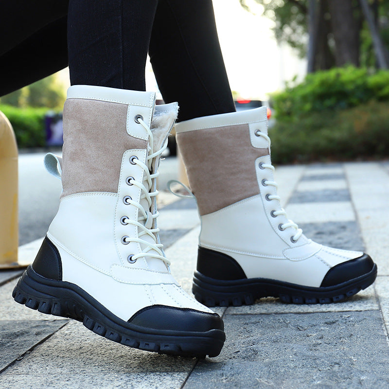 Damen Gefütterte Winterstiefel mit rutschfester Sohle und isolierendem Innenfutter Drune