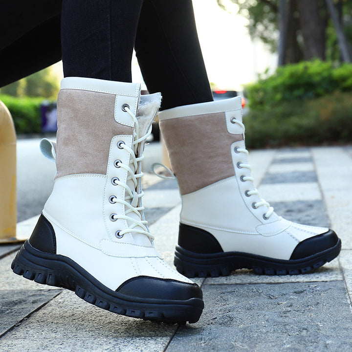 Damen Gefütterte Winterstiefel mit rutschfester Sohle und isolierendem Innenfutter Drune