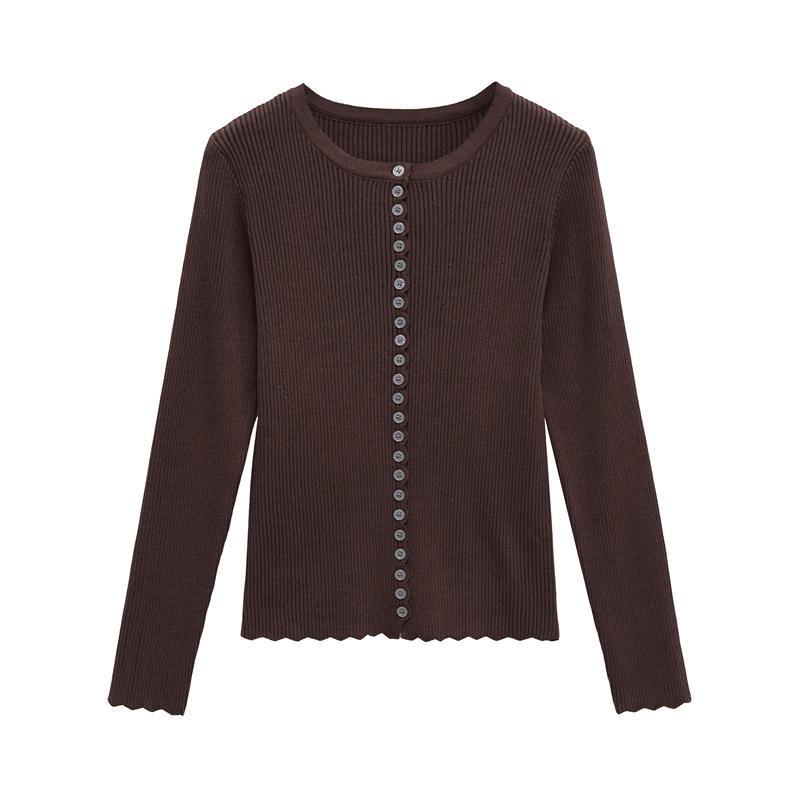 Damen Feinstrickjacke mit eleganten Knopfdetails Drune