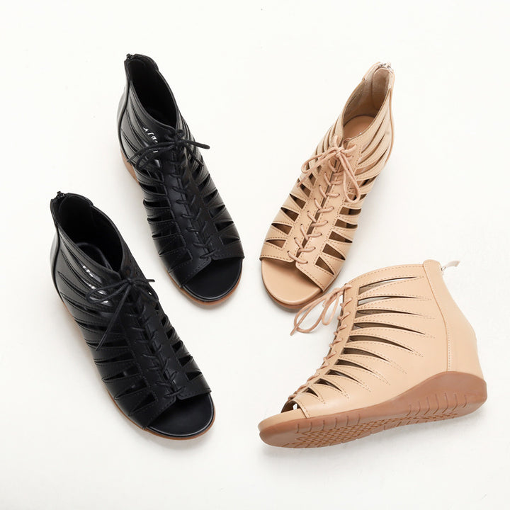 Damen Wedge-Sandalen mit innovativem Schnürsystem und atmungsaktiven Einsätzen Drune